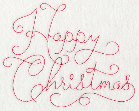 Happy Christmas (Redwork)