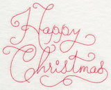 Happy Christmas (Redwork)