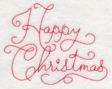 Happy Christmas (Redwork)