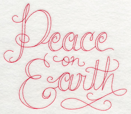 Peace on Earth (Redwork)