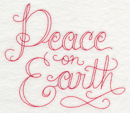Peace on Earth (Redwork)