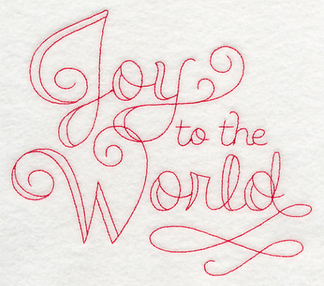 Joy to the World (Redwork)