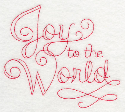 Joy to the World (Redwork)