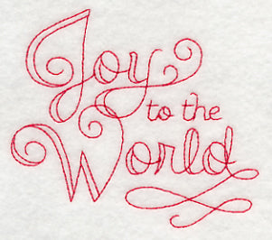 Joy to the World (Redwork)