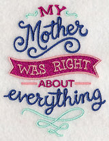 My Mother Was Right