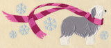 Wrapped Up In Winter Old English Sheepdog