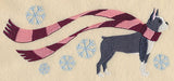 Wrapped Up In Winter Boston Terrier