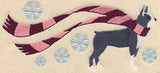 Wrapped Up In Winter Boston Terrier