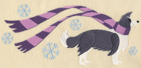 Wrapped Up In Winter Border Collie