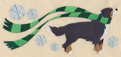 Wrapped Up In Winter Bernese Mountain Dog