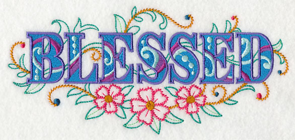 Blessed with Vintage Flower Fade