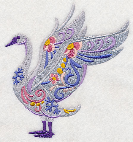 Flower Power Trumpeter Swan