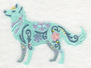 Flower Power Arctic Wolf