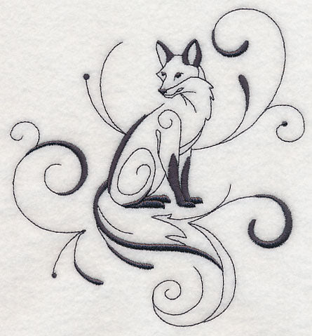 Inky Fox Sitting