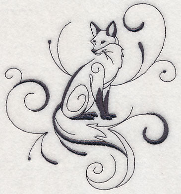 Inky Fox Sitting