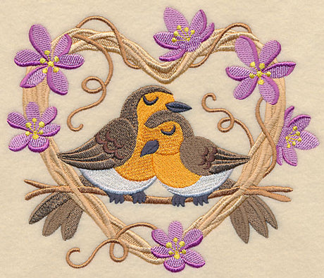 European Robin Love Nest