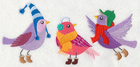 Fashion Birds in Winter Wear 1