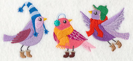 Fashion Birds in Winter Wear 1