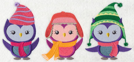 Fashion Owls in Winter Wear