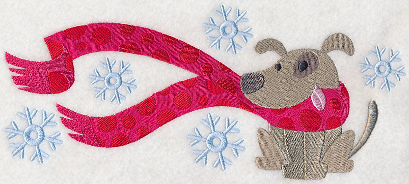 Wrapped Up In Winter Dog