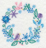 Frosty Foliage & Winter Bird Wreath