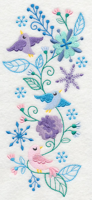 Frosty Foliage & Winter Bird Spray