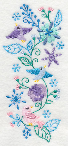 Frosty Foliage & Winter Bird Spray