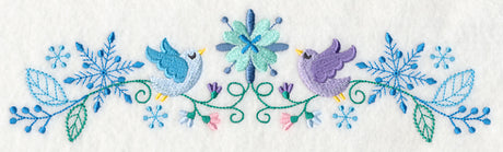 Frosty Foliage & Winter Bird Border