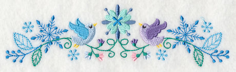 Frosty Foliage & Winter Bird Border