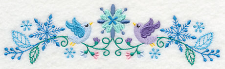 Frosty Foliage & Winter Bird Border