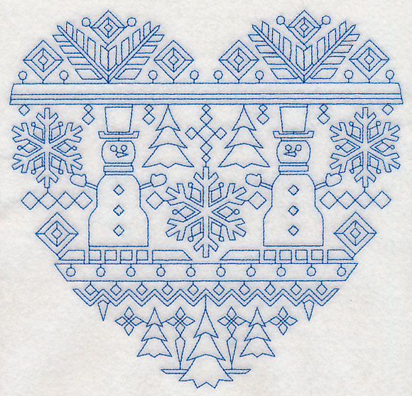 Nordic Winter Heart (Bluework)