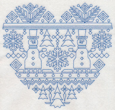 Nordic Winter Heart (Bluework)