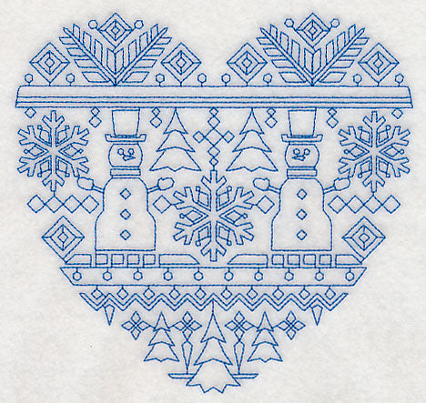 Nordic Winter Heart (Bluework)