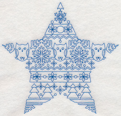 Nordic Winter Star (Bluework)