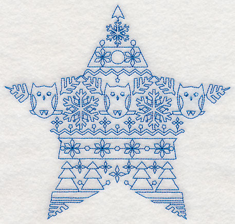 Nordic Winter Star (Bluework)