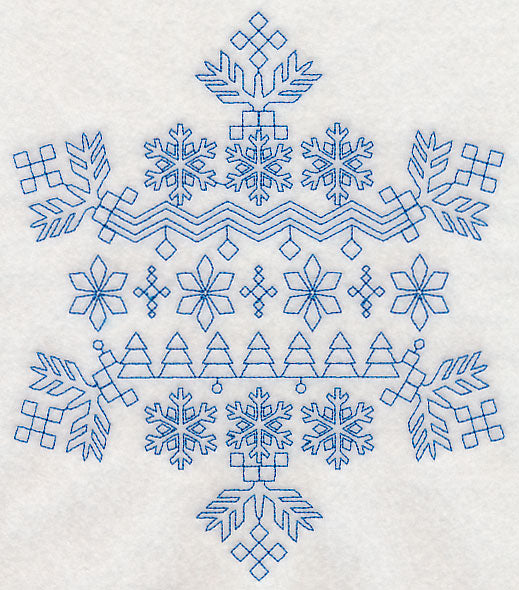 Nordic Winter Snowflake (Bluework)