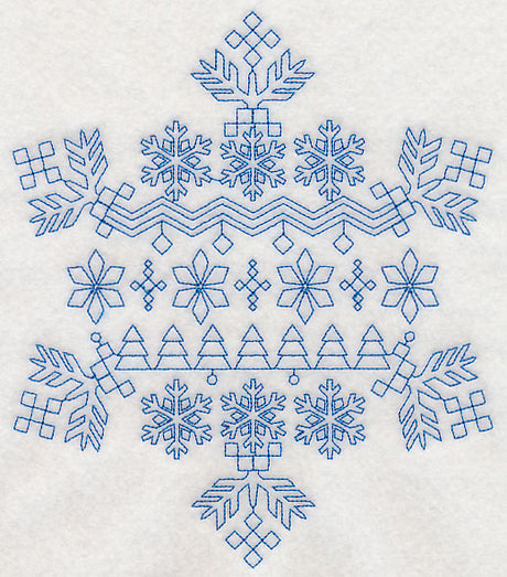 Nordic Winter Snowflake (Bluework)
