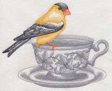 Tea Party Goldfinch (Toile)