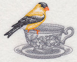 Tea Party Goldfinch (Toile)