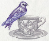 Tea Party Purple Martin (Toile)