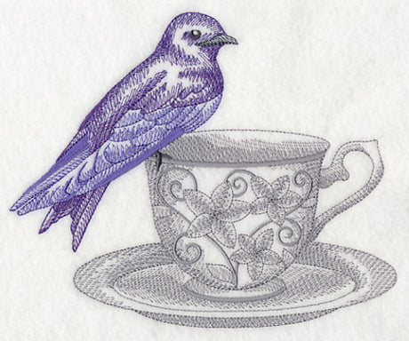 Tea Party Purple Martin (Toile)