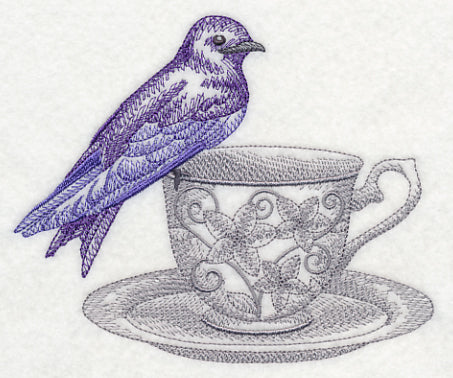 Tea Party Purple Martin (Toile)