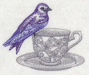 Tea Party Purple Martin (Toile)