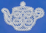 Tea Time Teapot (Battenburg Lace)