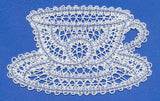 Tea Time Teacup (Battenburg Lace)