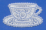 Tea Time Teacup (Battenburg Lace)