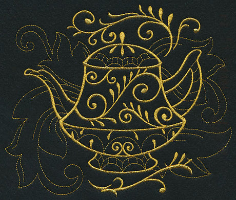 Teapot Filigree (Goldwork)