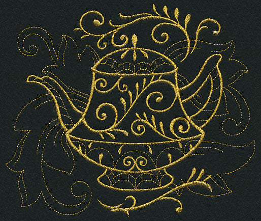 Teapot Filigree (Goldwork)