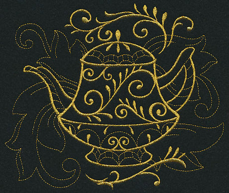 Teapot Filigree (Goldwork)