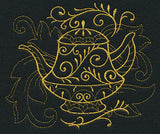 Teapot Filigree (Goldwork)